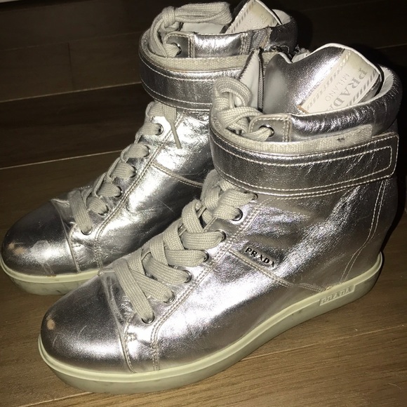 Prada High Top Sneaker Wedge - Picture 7 of 7